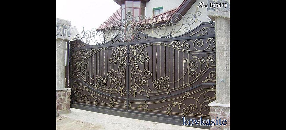 кованые ворота на заказ в москве №35